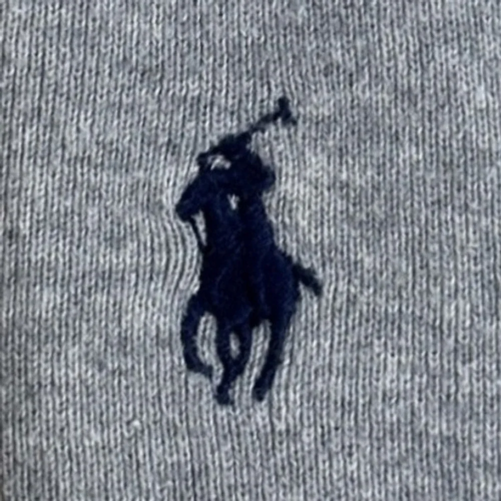 Polo‎ Ralph Lauren Mens Grey Pima Cotton V-Neck Sweater Vest Large Heather Gray